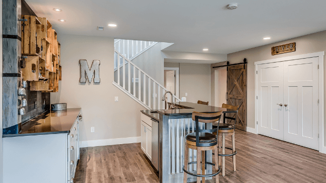 appartement dans le sous-sol