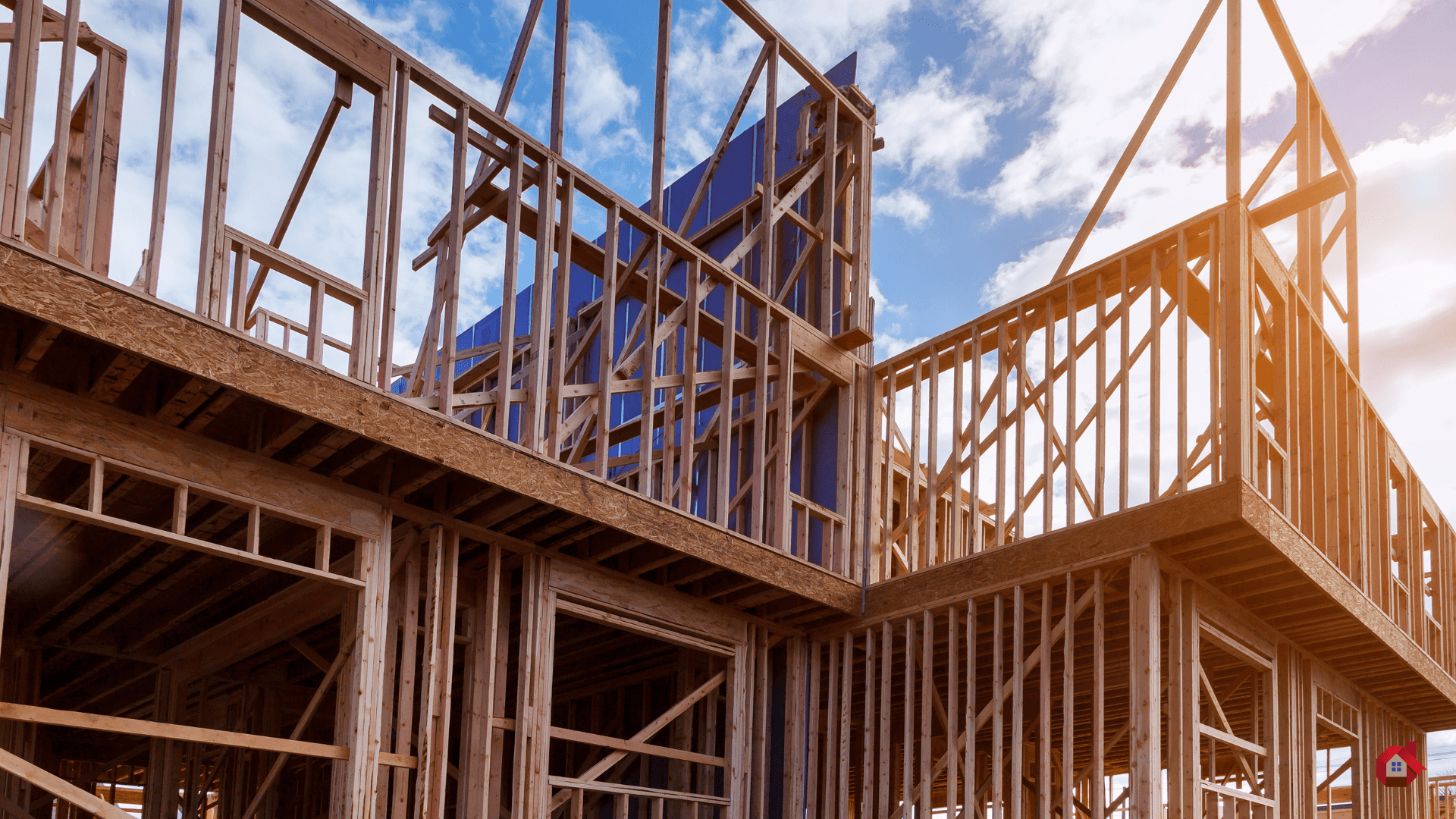 structure en bois d'une maison&nbsp;