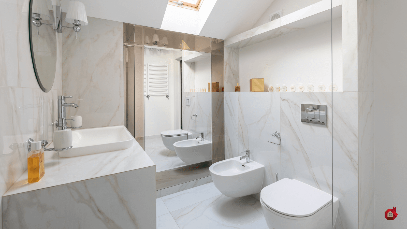 Salle de bain moderne avec bidet