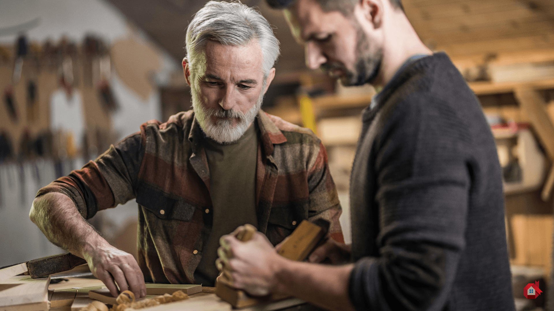 un vieux entrepreneur qui apprend a un jeune&nbsp;