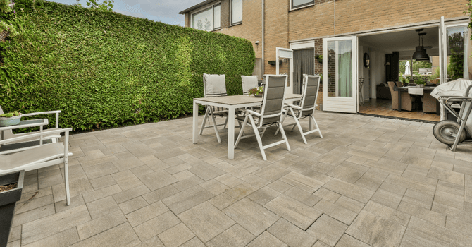 terrasse en pavé