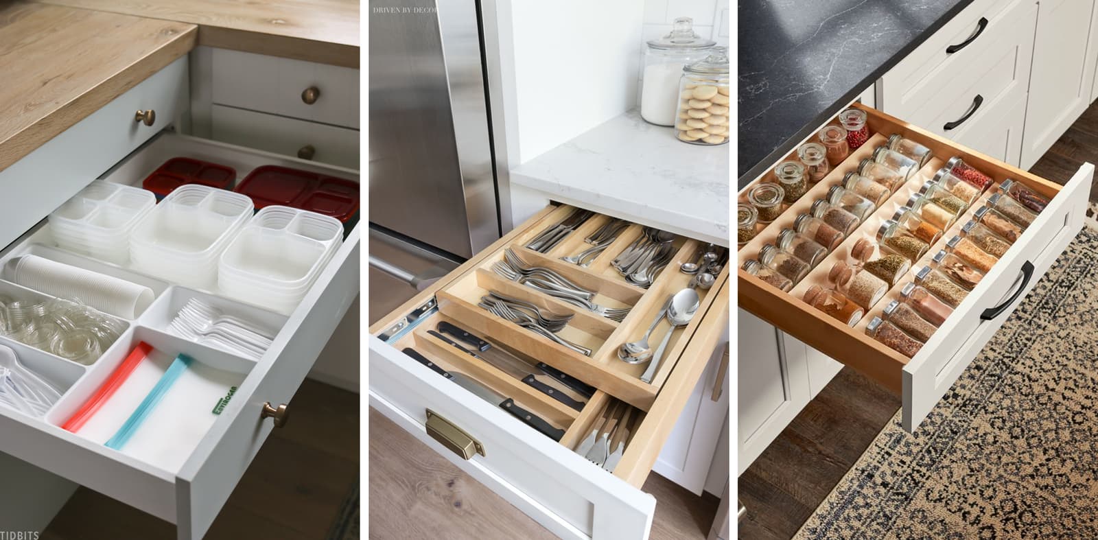 organisation tiroirs cuisine