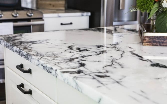 Comptoir de cuisine en marbre