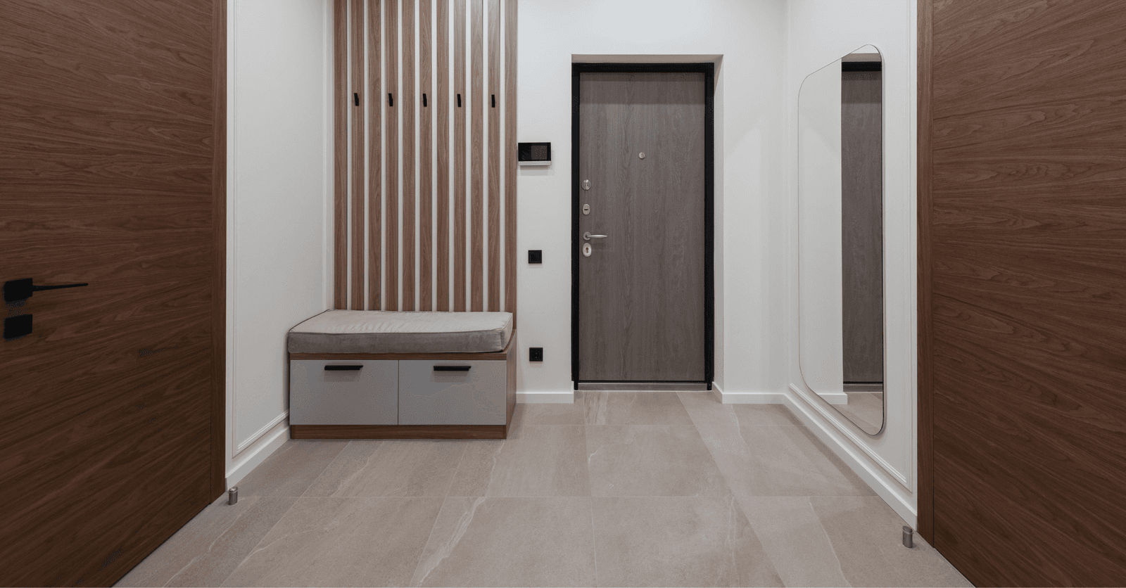 entrée design avec du carrelage