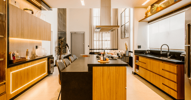 Cuisine haut de gamme lumineuse