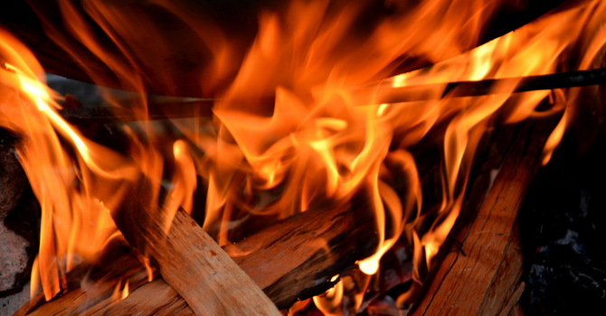 Un feu au bois d'érable pour le chauffage