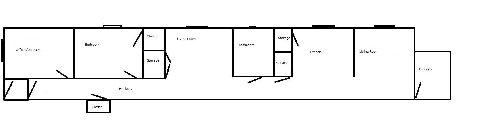 Plan of our condo before renovations