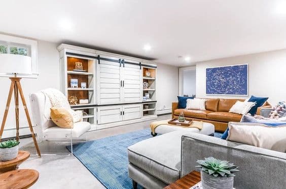 Cinéma maison dans une salle familiale_10 exemples d'aménagements de salles familiales