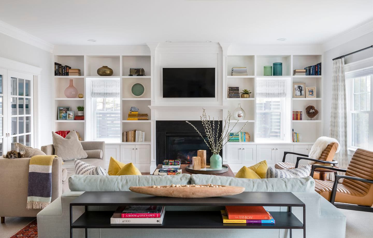 Cinéma maison dans une salle familiale_10 exemples d'aménagements de salles familiales