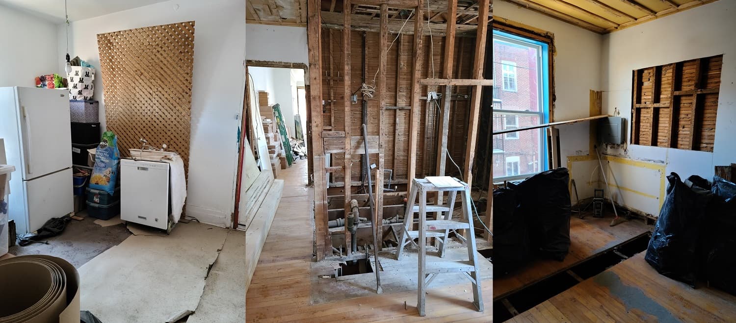 Première visite sur le chantier