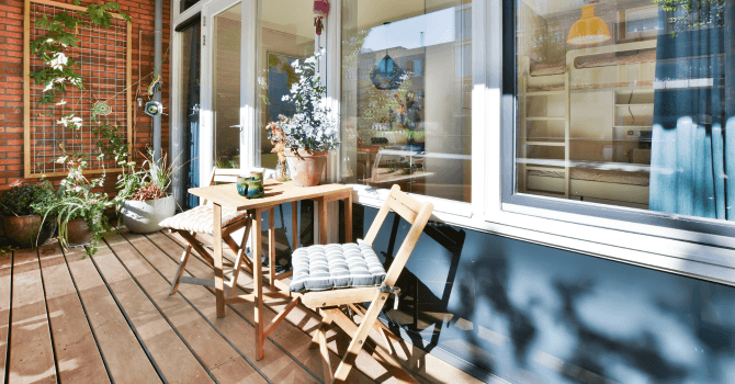 La différence entre un patio, un balcon et une véranda